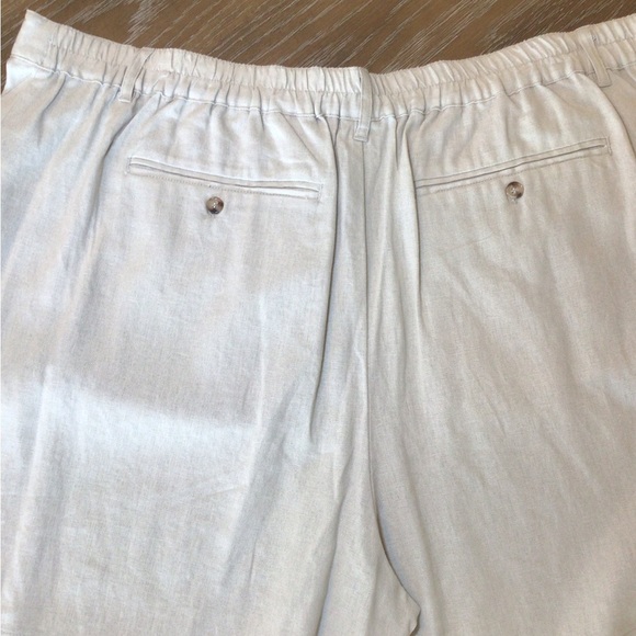 Time And Tru Plus Size Womens Beige Linen Blend Pleated 5” Shorts Size XXXL (22) - Picture 7 of 11